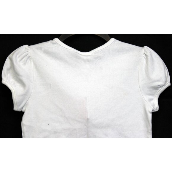 2008 Gymboree Spring Rainbow Birthday Girl T-shirt sz 9 White Candle Puff Sleeve - Picture 4 of 5